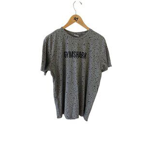Gymshark Men's Grey Speckled Short Sleeve Active T Shirt - Small